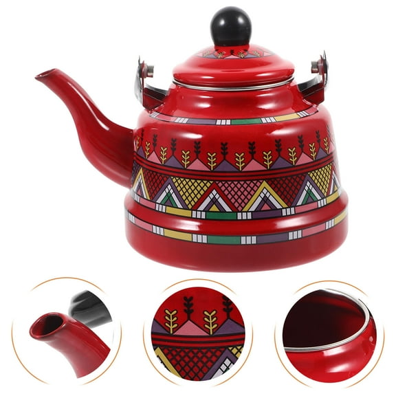 SOPOTUTU Enamel Tea Kettle Stovetop Retro Stainless Steel Water Heater for Tea , and Stylish 1 Set