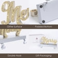thumbnail image 2 of PaperFair 10''L x 3.5''W Gold Glitter Christmas Stocking Holders Set of 1, Stocking Hangers for Holiday Mantle Topper, Decorative Heavy Duty Hook, Rack for Fireplace, Home Décor Stand, 2 of 8