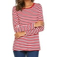 thumbnail image 1 of Ketyyh-chn99 Hauts pour Femmes Blouse Ample Confortable Décontractée Ajustée Basique Extensible Couleur Unie Pull Rouge,TG, 1 of 5