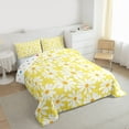 thumbnail image 3 of Homewish Vibrant Yellow Flower Bedding Comforter Set for Kid, Groovy Daisy Floral Twin Comforter Sets, Kawaii Cartoon Theme Reversible Bedding Set, Super Cozy Room Decor, 2-Piece, 3 of 8