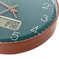 thumbnail image 2 of TIMESS Reloj de Pared Silencioso de 10 Pulgadas con Pantalla de Fecha, Números Grandes de Fácil Lectura, Funciona con Batería, Reloj Moderno para el Hogar (Verde), 2 of 8