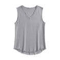 thumbnail image 7 of USNSM Linen T Shirts for Men Lightweight Breathable Short Sleeve V Neck T-Shirts Vintage Loose Fit Summer Casual Beach Tee Tops Gray S, 7 of 7