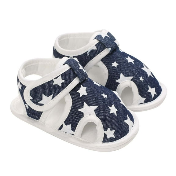 HBYJLZYG Baby Sandals Flat Shoes Infant First Walkers, Toddler Baby Girls And Boys Cute Sandals Printed Soft Sole Cutout Sandals