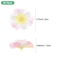 thumbnail image 3 of Uxcell 50 Paquete Cabezas de Flores Artificiales Cabeza de Ciruelo de Seda Falsa Blanco Rosa, 3 of 7
