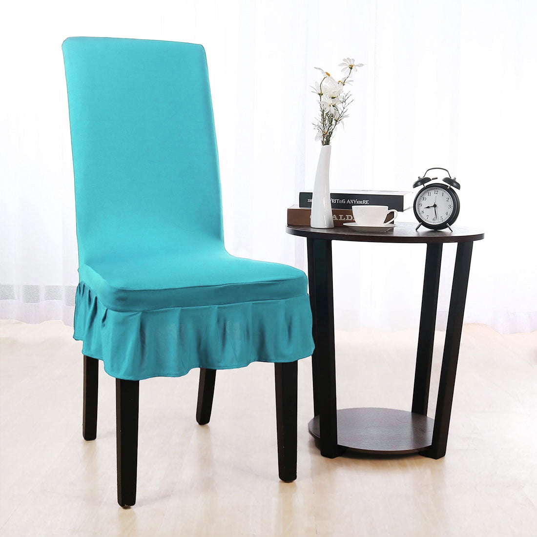 PiccoCasa Stretch Polyester Spandex Dining Room Chair Cover, Large