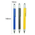 thumbnail image 4 of Multi-Function Tool Pen for Spirit Level Scale Touch Screen 6In1 Metal Ballpoint Pen Silver, 4 of 10