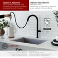 thumbnail image 6 of Stylish 17 ¼" Ht Single Handle Matte Black & Silver Pull Down Kitchen Faucet K-141NS, 6 of 11