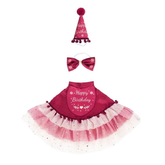 Pzsbry Happy Birthday Porch Goose Outfit with Cone Hat Yard Statue Party Clothes
