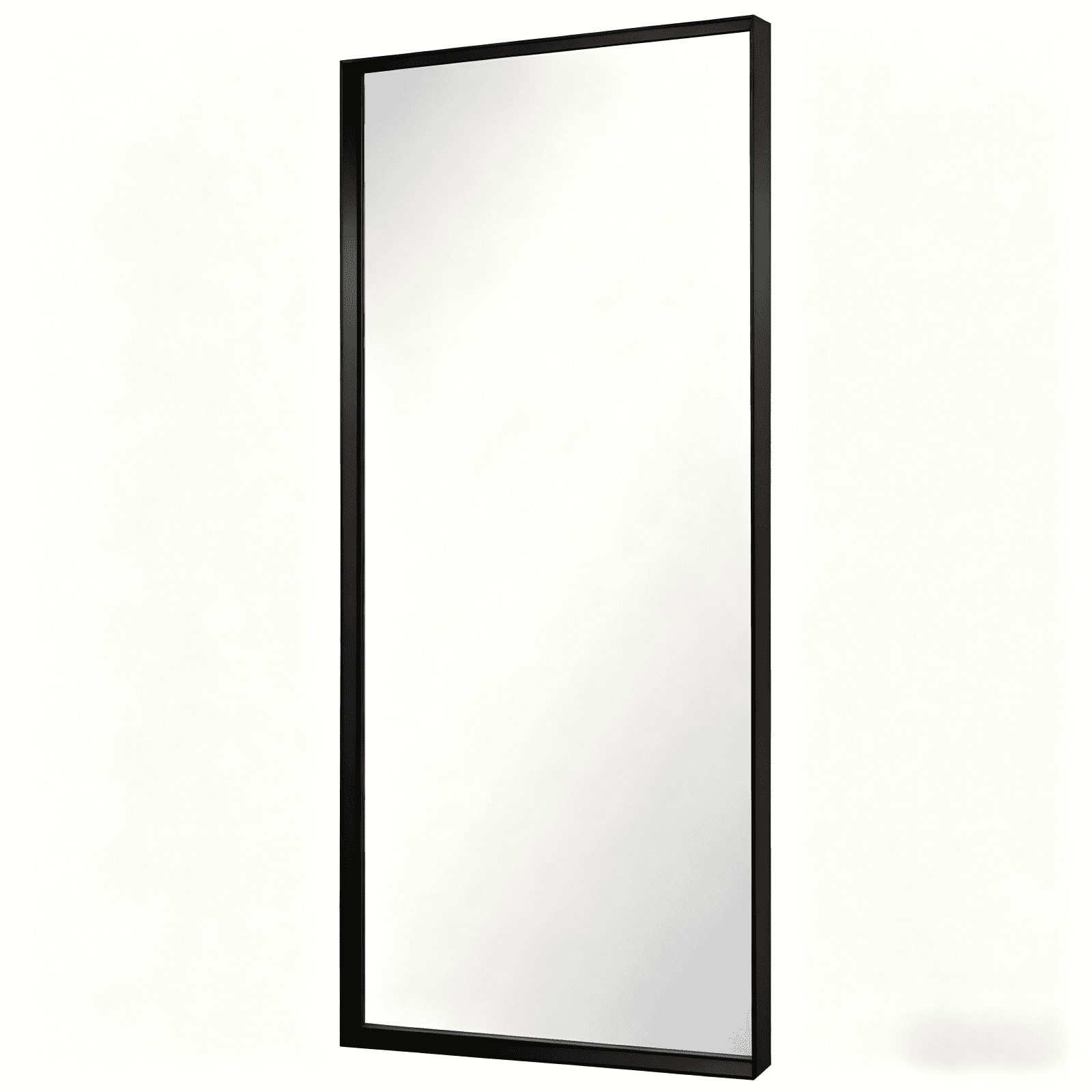 Gleamira 30"x60" Rectangular Full Length Mirror Floor Standing Mirror with Deep Frame, Black