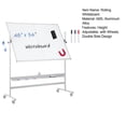thumbnail image 2 of Lanzxjv 90x120cm Mobile Whiteboard, Double Sided Rolling Whiteboard, Folded Magnetic White Board, Large Reversible Dry Erase Board, Wall Planner Dry Erase Board, 2 of 7