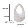 thumbnail image 2 of Bolso Mujer Bolsos Plisado Nube Ligero Tote Soft Commute Blanco, 2 of 6