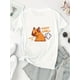 thumbnail image 2 of Camisetas con gráficos clásico para mujeres y adolescentes y niñas, playera de verano con estampado estéticoCreative English Bulldog Printed T-Shirt for Women, Casual and Trendy Crew Neck Short Slee, 2 of 6
