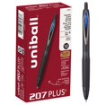 thumbnail image 1 of Uniball 207 Plus+ Stylos Gel Rétractables, Pointe Micro (0,5 mm), Bleu, Lot de 12, 1 of 6