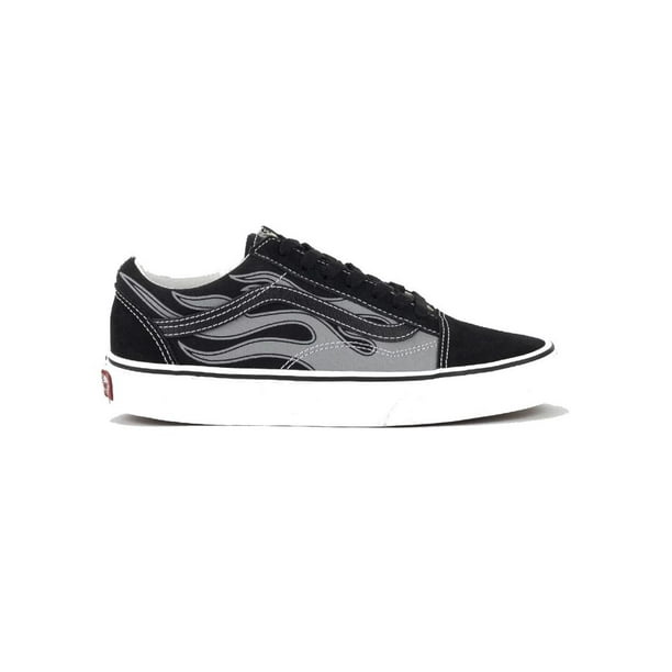 Tenis Vans Old Skool Reflective Flame Black Casual Unisex negro 26 Vans VN0005UFBMA