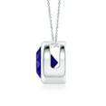 thumbnail image 2 of ANGARA Natural Bezel-Set Round 1.8 ct Tanzanite Solitaire Pendant in 14K White Gold for Women (Size-8mm) | December Birthstone, Anniversary, Jewelry Gift for Women | Natural Tanzanite Necklace, 2 of 7