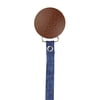 Faux Leather Pacifier Clip