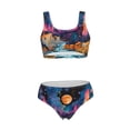 thumbnail image 5 of Kdxio Fantasy Cosmic Landscape for Womens High Waisted Bikini Top Sports Style Two Piece Bathing Suits, 5 of 5