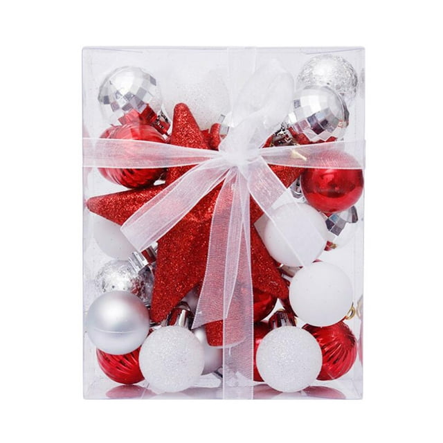 WREESH 30PCS Christmas Ball Baubles Party Xmas Tree Decorations Hanging Ornament Decor Clearance