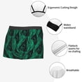 thumbnail image 3 of Yiaed Mint Bird Feathers Print Men's Soft Cotton Boxer Shorts Breathable Boxers Underwear Moisture-Wicking Underwear Stretch Boxer Briefs for Man-Large, 3 of 5