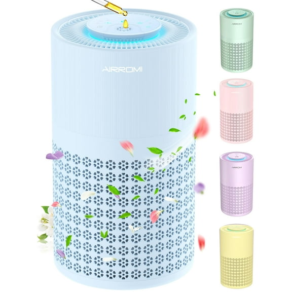 Purificador de aire AIRROMI A2001 para dormitorio con filtro HEPA 3 en 1