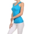 thumbnail image 4 of Women's V-neck Racer Back Tank - Turquoise, 4 of 4