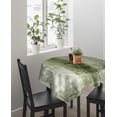 thumbnail image 3 of Sage Green Rectangle/Square/Round Waterproof Tablecloths 60x60 inch Modern Geometric Oil Painting Abstract Art Polyester Table Cloth Table Cover Tabletop for Wedding Party Dinner, 3 of 6
