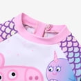 thumbnail image 7 of Peppa Pig Girls Swimsuits 2 Pcs Mermaid Scales Long Sleeve Rash Guards and Bikini Bottom Sets Size 2-6, 7 of 7