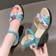 thumbnail image 4 of Dakaela Espadrille Dressy Wedge Sandals for Women Casual Summer Platform Shoes High Heeled Wedges, 4 of 7