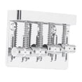thumbnail image 1 of Electric Bass Bridge,Retro Style 4 String Bass Bridge with Hex Wrench for P Bass, J Bass Style Bass, 1 of 7