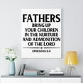 thumbnail image 2 of Scripture Walls  Fathers Bring Up Ephesians 6:4 Bible Verse Canvas Christian Wall Art Ready to Hang Unframed, 2 of 12