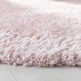 thumbnail image 4 of SAFAVIEH Madrid Miah Solid Polyester Shag Area Rug, Blush, 6'7" x 6'7" Round, 4 of 8