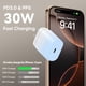 thumbnail image 2 of Charger Ubearkk, cable de carga rápida USB-C de 30 W, 3 m, paquete de 2, 2 of 6