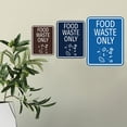 thumbnail image 3 of Signs ByLITA Portrait Round Food Waste Only Door or Wall Sign Durable ABS Plastic | Laser Engraved | Easy Installation | Kitchen | Hygiene Sign (Black /Gold) - Small, 3 of 8