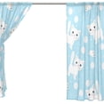 thumbnail image 4 of Coolnut Sheer Curtains Funny Cartoon Kitten Gauze Door and Window Voile Curtain Panels for Bedroom Living Room W55 x L84 In 2, 4 of 4