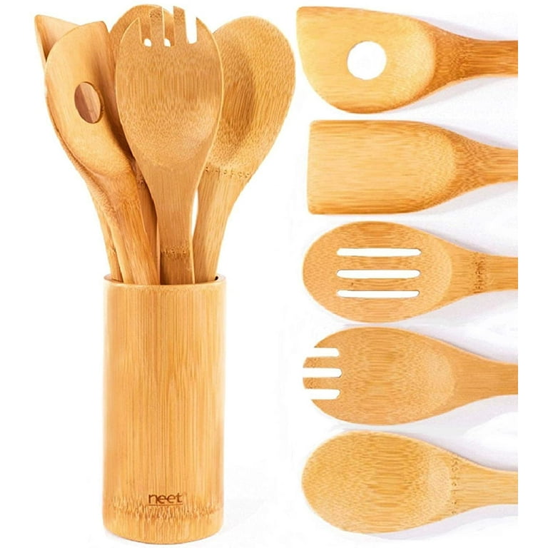 Wooden Spoons For Cooking 7-Pack - Bamboo Kitchen Utensils Set for Nonstick  Cookware, 1 - Kroger