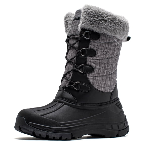 HOBIBEAR Women's Snow Boot Anti-Slip Waterproof & Lace Up Winter Boots for Women