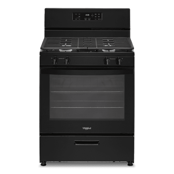 Whirlpool 30 in 5.1 cu ft Gas Range in Black