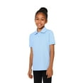 thumbnail image 2 of Zfeel Kids Polo, Soft Cotton-Poly Pique, Uniform Top for Boys & Girls, Light Blue, XXS, 2 of 5