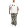 thumbnail image 5 of CafePress - Loving USA Ukraine Flag Heart Ukrainian Am Pajamas - Men's Light Loose Fit Cotton Pajama Set, 5 of 7