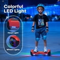 thumbnail image 3 of HOVERSTAR 6"Off-Road Hoverboard for Kids & Adults,Two-Wheel Self Balancing Flashing LED Wheels Electric Scooter,15km/h Max Speed,LED Light,UL 2272 Certified (Red), 3 of 8