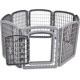 thumbnail image 2 of Cerca de plástico para mascotas de 8 paneles con puerta,152cm L x 148cm W x 71cm H, color gris, 2 of 8