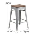 thumbnail image 4 of BizChair Curved Backless Bar Stool, White (Set of 2), 4 of 14