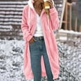 thumbnail image 6 of FNFYFH Womens long Sherpa Jacket Fuzzy Zip Up Hoodies Oversized Fleece Jackets Soft Fluffy Coat Long Sleeve Drawstring Winter Coat with Pockets, 6 of 6