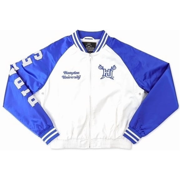 Big Boy Hampton Pirates S6 Womens Satin Sequins Jacket [White - S]