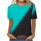 thumbnail image 1 of Camiseta de Manga Corta de Cuello Redondo Impresa Casual de la Moda de las Mujeres, Poliéster Ligero para el Uso Diario, 1 of 8