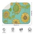 thumbnail image 2 of 2 Pack Autumn Floral Drying Mats - Durable Machine Washable with Sunflower and Truck Graphic, 2 of 4