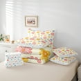 thumbnail image 6 of jejeloiu Cute Flower Daisy 7-Piece Bedding Comforter Set,Rustic Floral King Bedding Sets,Yellow Blue Pink Bed Sheets For Girls,Luxury Bedroom Decor Reversible, 6 of 8