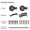 thumbnail image 5 of UTOPIA ALLEY Wall Mounted 3/4 Inch Curtain Rod - Curtain Rods For Windows 48 to 86 Inch, Adjustable Drapery Rods, Black Curtain Rods, Bedroom Curtain Rods, Tapestry Poles (Black, 48"-86"), 5 of 7