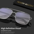 thumbnail image 6 of FEISEDY Retro Square Aviator Sunglasses for Men Women Vintage 70s Pilot Shades Classic Metal Frame B2845, 6 of 13