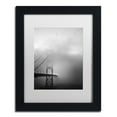 thumbnail image 2 of Trademark Fine Art "Golden Gate and Birds" Canvas Art by Moises Levy White Matte, Black Frame, 2 of 5